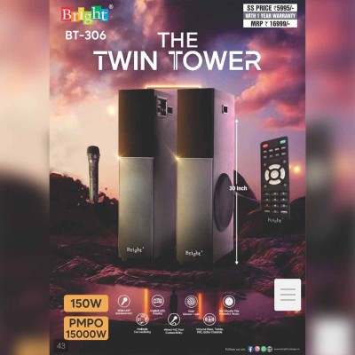 BT-306 Twin Tower Bluetooth Speaker